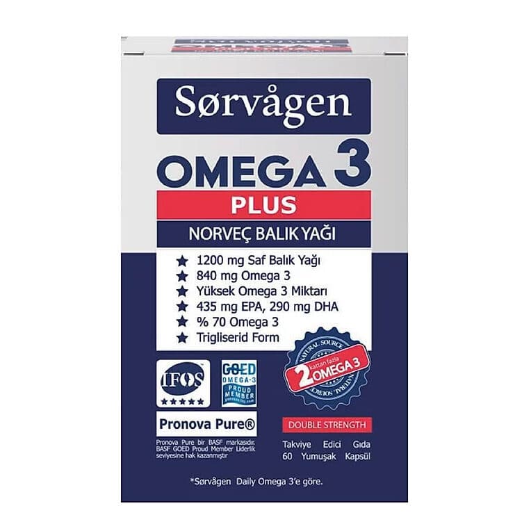 Sorvagen سورفاجين أوميجا 3 بلس زيت السمك النرويجي 60 كبسولة