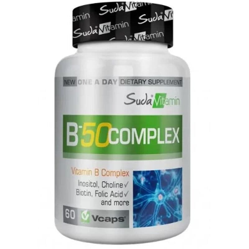 Suda Vitamin فيتامين ب 50 المركب سودا 60 كبسولة عشبية