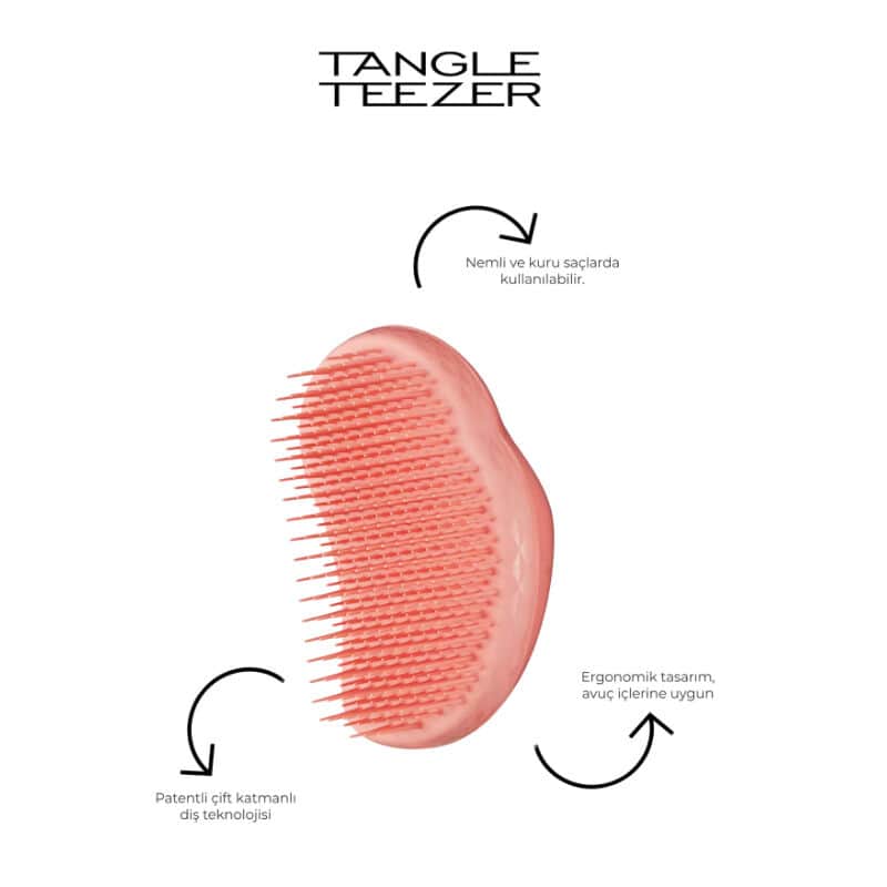 Tangle Teezer فرشاة الشعر السميك والمجعد من تانجل تيزر باللون الوردي - 2