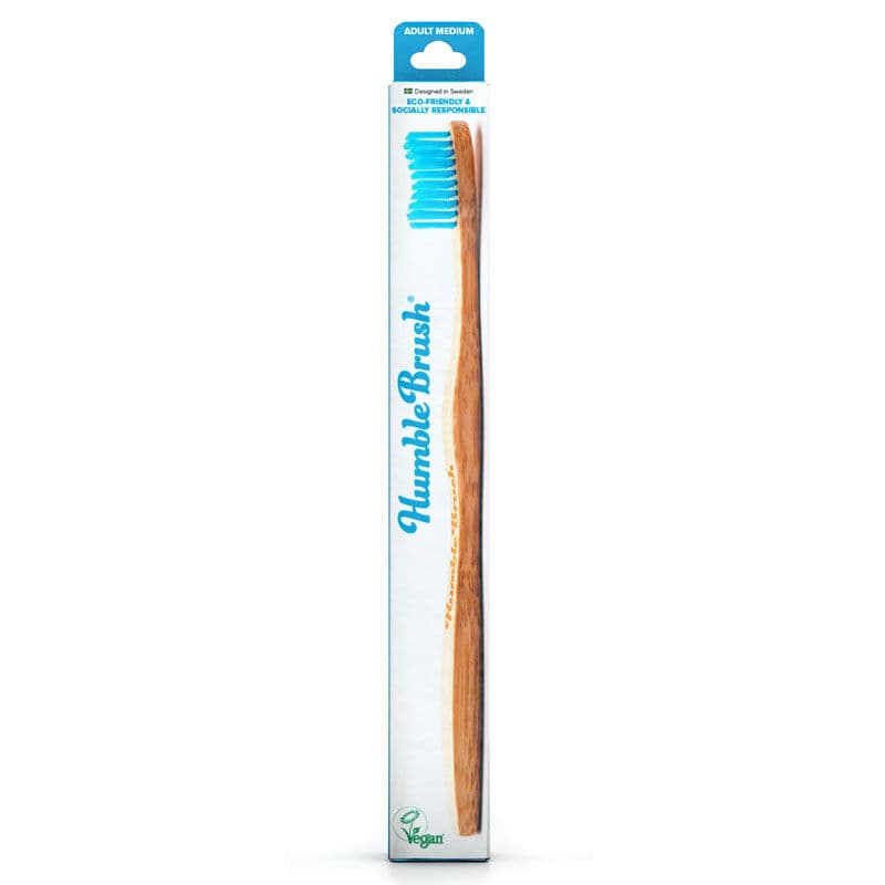 Humble Brush فرشاة أسنان للبالغين من ذا هامبل كو متوسطة زرقاء