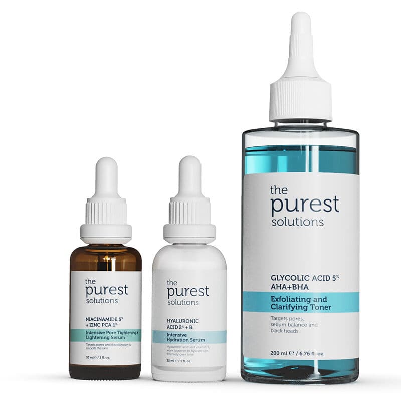 The Purest Solutions مجموعة العناية بالبشرة المضادة للمشاكل الجلدية من أنقى الحلول