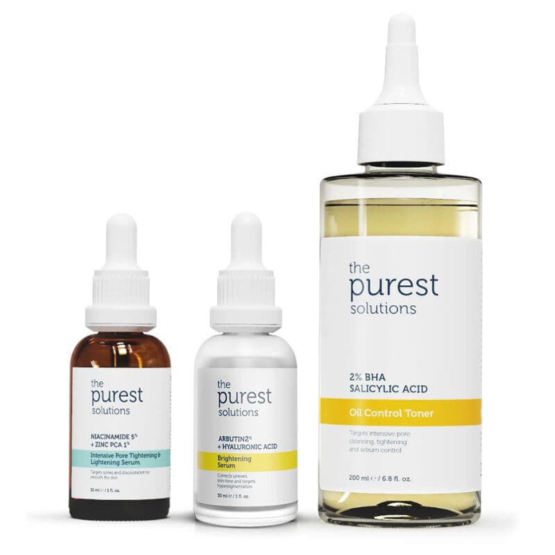 The Purest Solutions مجموعة العناية المقوية المضادة للبقع والرؤوس السوداء من ذا بيورست سوليوشنز