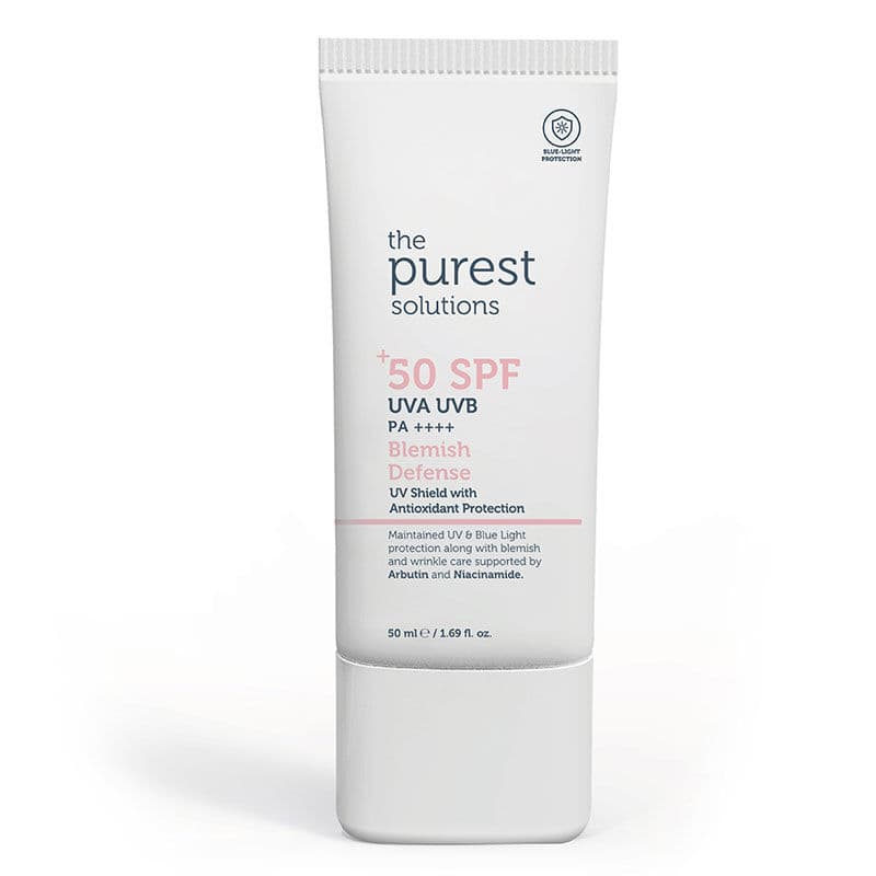The Purest Solutions كريم الحماية من العيوب بعامل حماية من الشمس 50+ من ذا بيورست سوليوشنز 50 مل