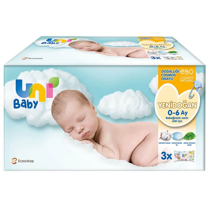 Uni ู
ูุงุฏูู ู
ุจููุฉ ููุฃุทูุงู ุญุฏูุซู ุงูููุงุฏุฉ ู
ู ูููู ุจูุจูุ 3 ร 40 ูุทุนุฉ - 1