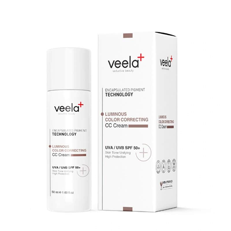 Veela كريم فيلا كونسيلر، معادل لون البشرة ومضاد للبقع، كريم تصحيح لون البشرة سي سي بعامل حماية من الشمس 50+، 50 مل - 1
