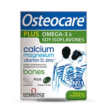 Vitabiotics فيتابيوتكس أوستيوكير بلس أوميغا 3 وإيزوفلافون الصويا 84 قرصًا - 1