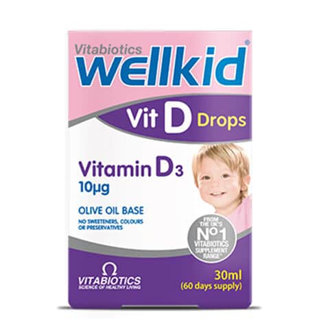 Vitabiotics فيتابيوتكس ويل كيد فيت دروبس، مكمل غذائي بفيتامين د3، 30 مل - 1