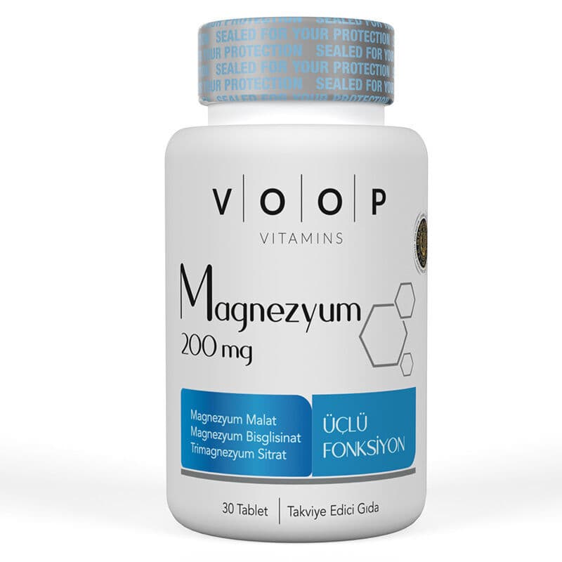 Voop أقراص فووب تحتوي على مكمل غذائي من المغنيسيوم، 30 قرصًا