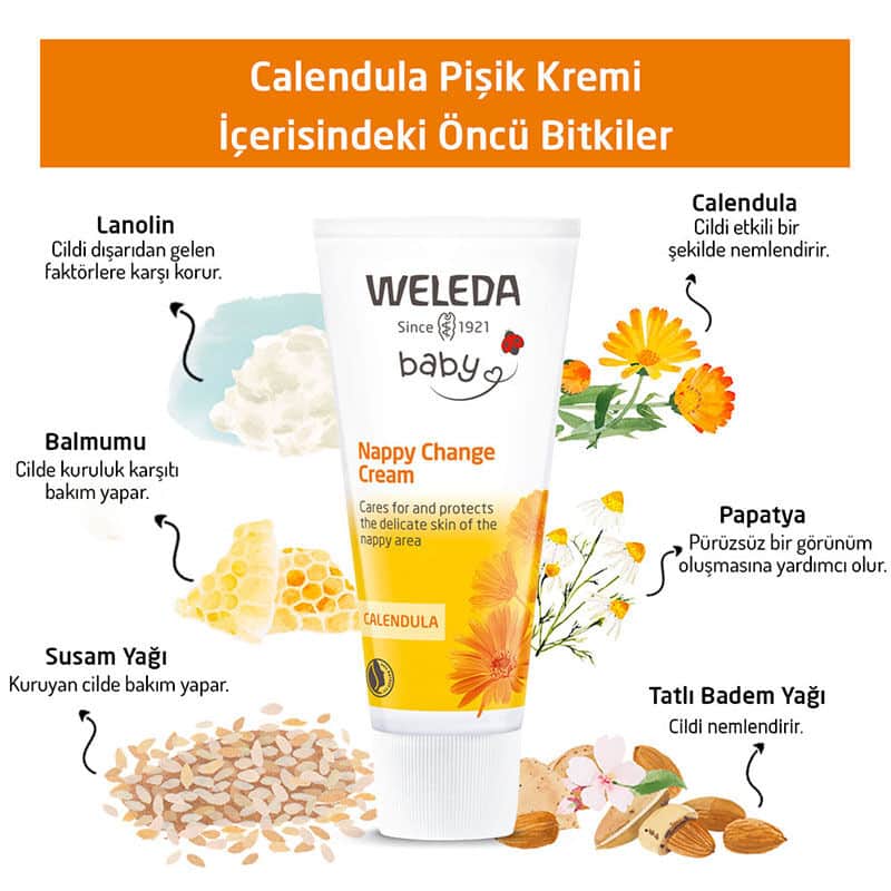 Weleda كريم العناية بمنطقة الحفاضات من ويليدا كاليندولا 75 مل - 3