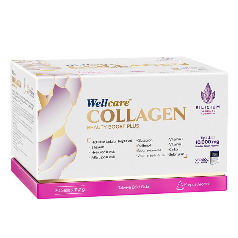 Wellcare ويلكير كولاجين بيوتي بوست بلس ١٠٠٠٠ مجم ٣٠ كيس بنكهة البطيخ