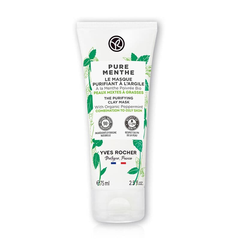 Yves Rocher قناع الطين المطفأ من إيف روشيه بيور مينث 75 مل