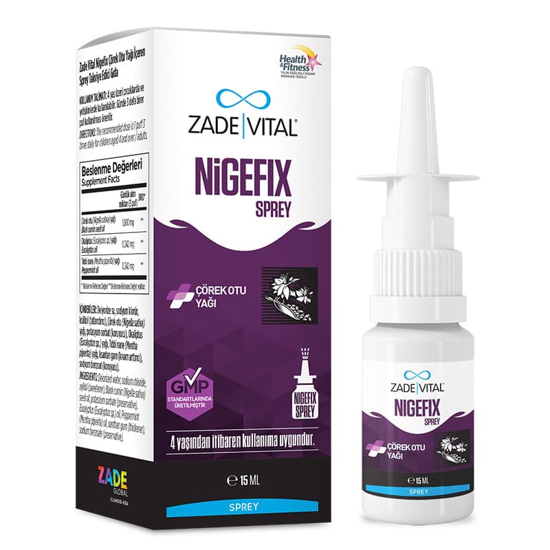 Zade Vital زاد فيتال نيجيفكس بخاخ يحتوي على زيت حبة البركة السوداء، غذاء مكمل غذائي 15 مل