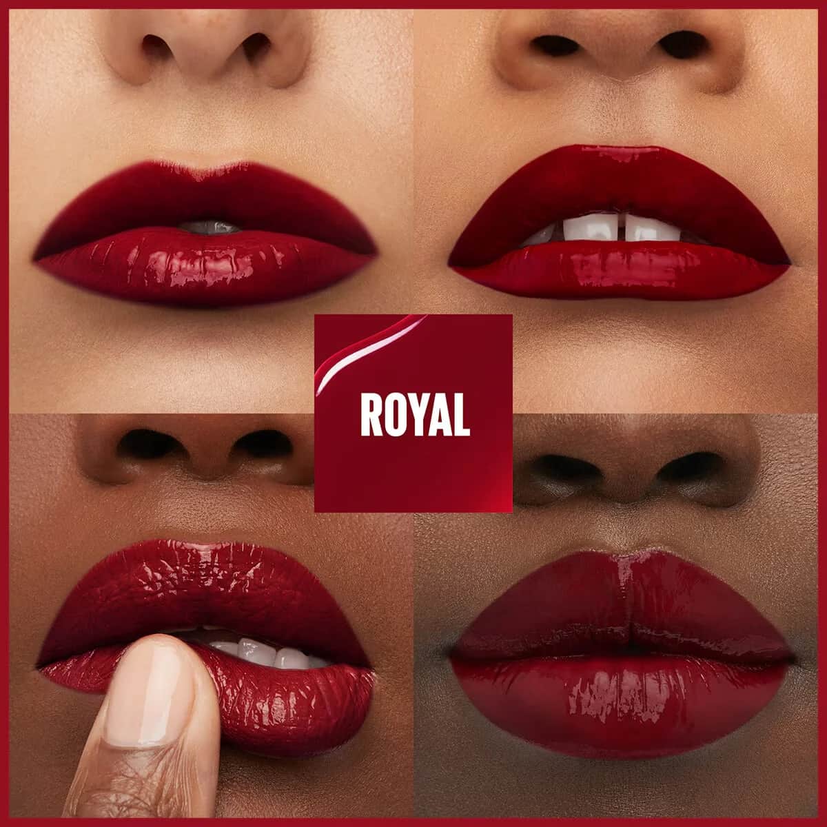 Maybelline أحمر شفاه سائل لامع سوبر ستاي فينيل إنك من مايبيلين نيويورك، يدوم طويلًا، رقم 55 رويال