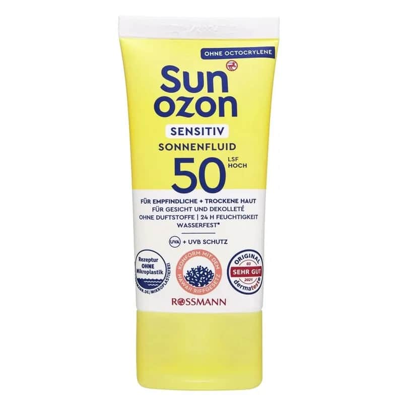 Sun Ozon كريم واقي من الشمس للوجه من سنوزون سينسيتيف بعامل حماية 50، 50 مل