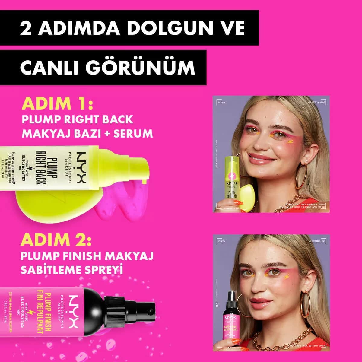 NYX قاعدة مكياج بلامب رايت باك من نيكس بروفيشنال ميك أب + سيروم