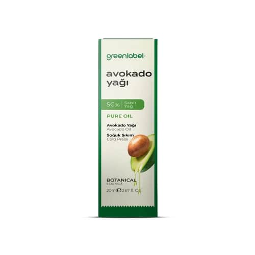 Greenlabel زيت الأفوكادو جرين ليبل ٢٠ مل مرطب طبيعي معصور على البارد