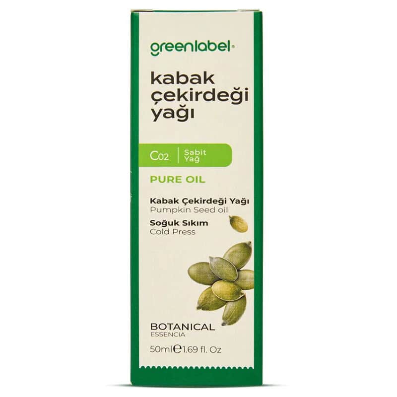 Greenlabel زيت بذور اليقطين العضوي من جرين ليبل ٥٠ مل معصور على البارد ونقي
