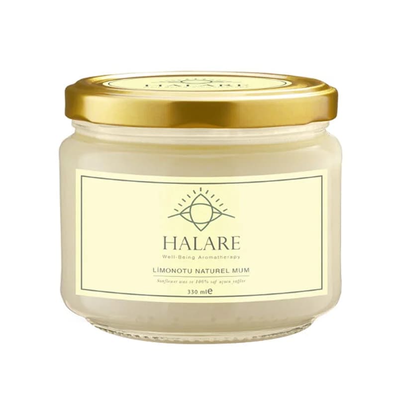 Halare Aromatherapy شمعة هالاري برائحة بلسم الليمون العطري 330 مل رائحة طبيعية