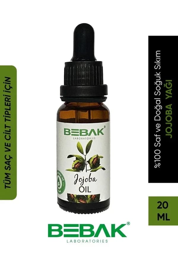 Bebak زيت الجوجوبا البكر 100٪ معصور على البارد 20 مل