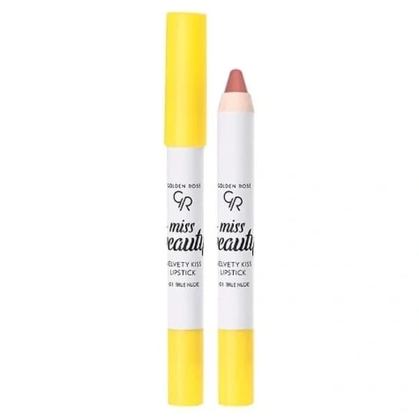 Golden Rose أحمر شفاه جولدن روز ميس بيوتي فيلفيت كيس رقم 01 ترو نود