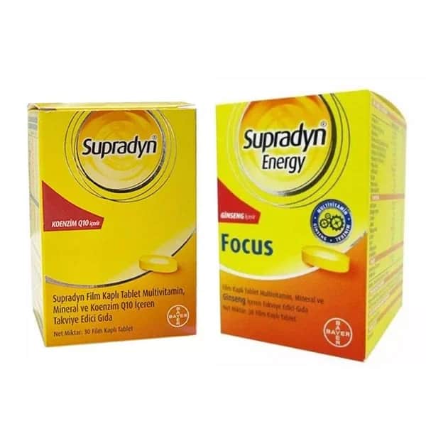 Supradyn سوبرادين إنزيم كيو 10 30 قرصًا + سوبرادين إنيرجي فوكس 30 قرصًا