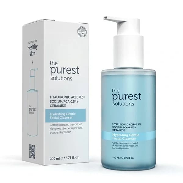 The Purest Solutions منظف الوجه المرطب من أنقى الحلول مع حمض الهيالورونيك والسيراميد