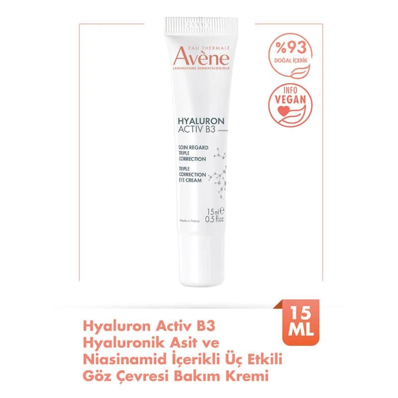كريم كونتور العين بتركيبة هيالورون Activ B3 15 مل من او ثيرمال Eau Thermale Avene