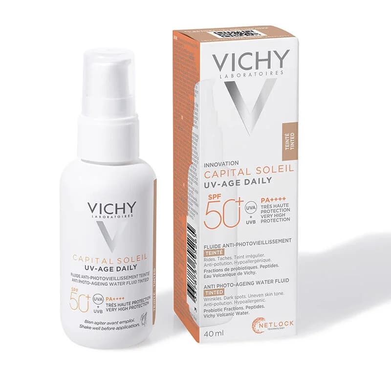 Vichy فيشي كابيتال سوليل واقي من الشمس بعامل حماية من الشمس 50، 40 مل ملون