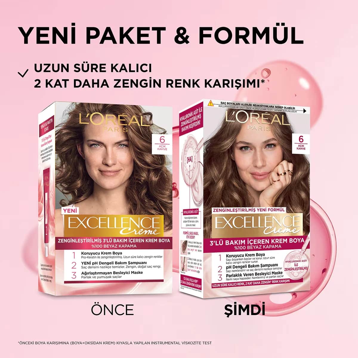L'Oreal Paris صبغة شعر لوريال باريس إكسلنس كريم 6 بني فاتح