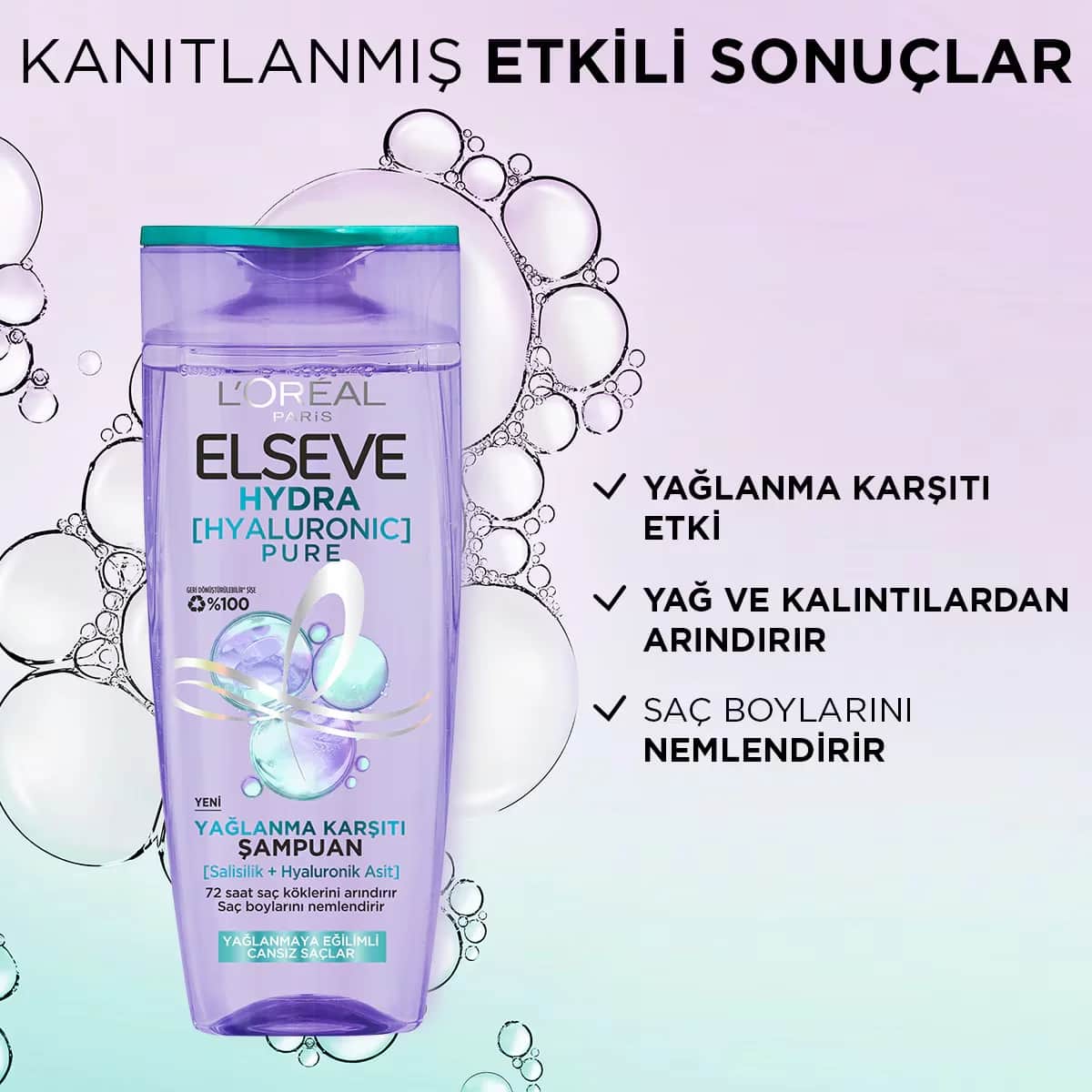 Elseve Hydra Hyaluron Öl Kontroll Shampoo 300ml