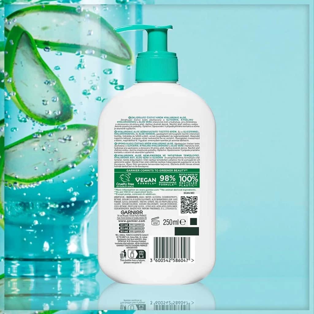 Garnier Hyaluron Aloe Feuchtigkeitsspendender Reiniger 250ml