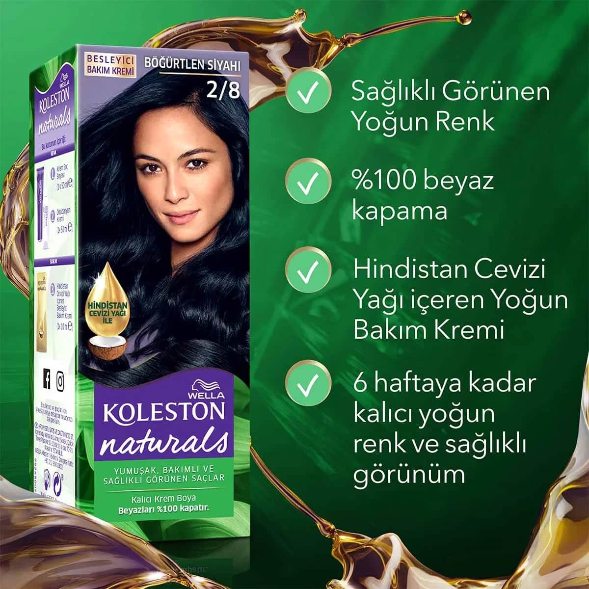 Краска для волос Wella Koleston Naturals 2/8 Черная Ежевика