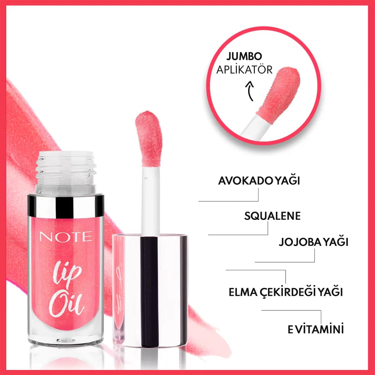 Масло для губ Note Увлажняющее и блестящее 20 Pink For Me