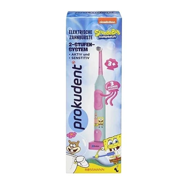 Prokudent SpongeBob Electric Toothbrush for Kids, 2-Stage Clean