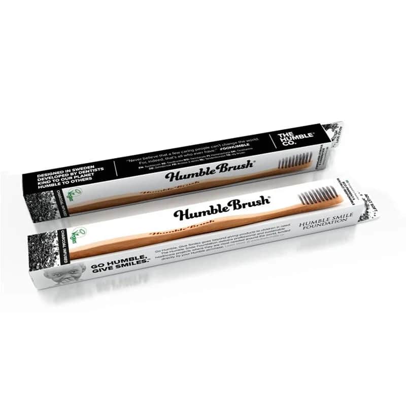Зубная щетка Humble Brush с бамбуковым углем - серый