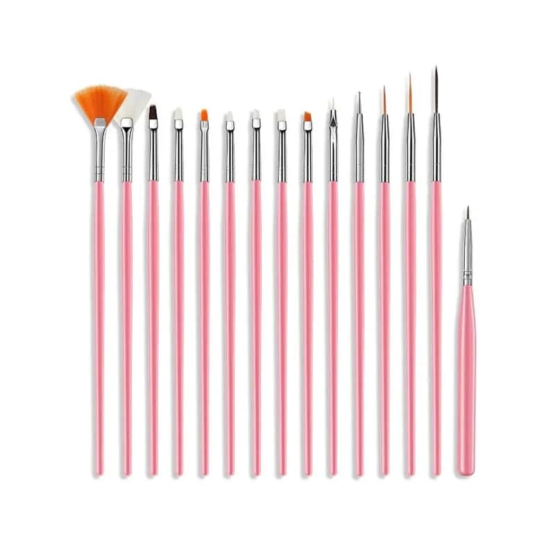 Nascita 15-teiliges pinkes Nagelbürsten-Set für perfekte Maniküren