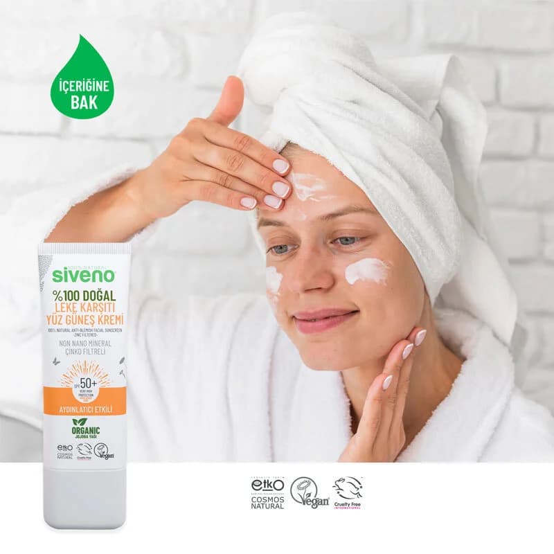 Сивено 100% натуральный солнцезащитный крем для лица SPF 50 30 мл