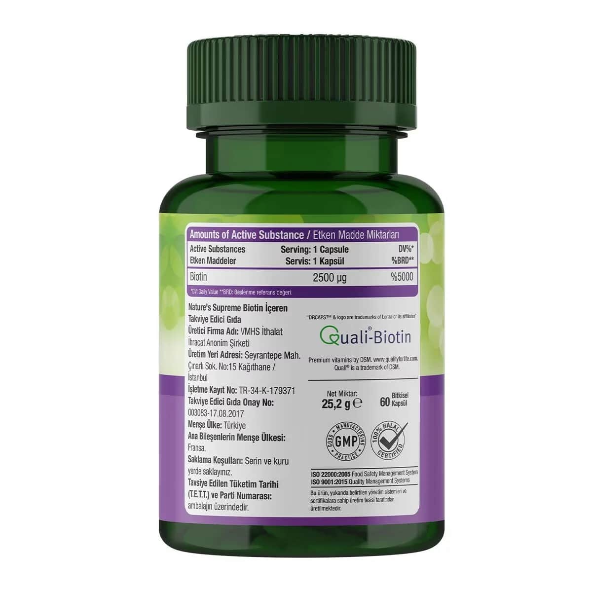 Nature's Supreme Biotin 2500 Mcg
