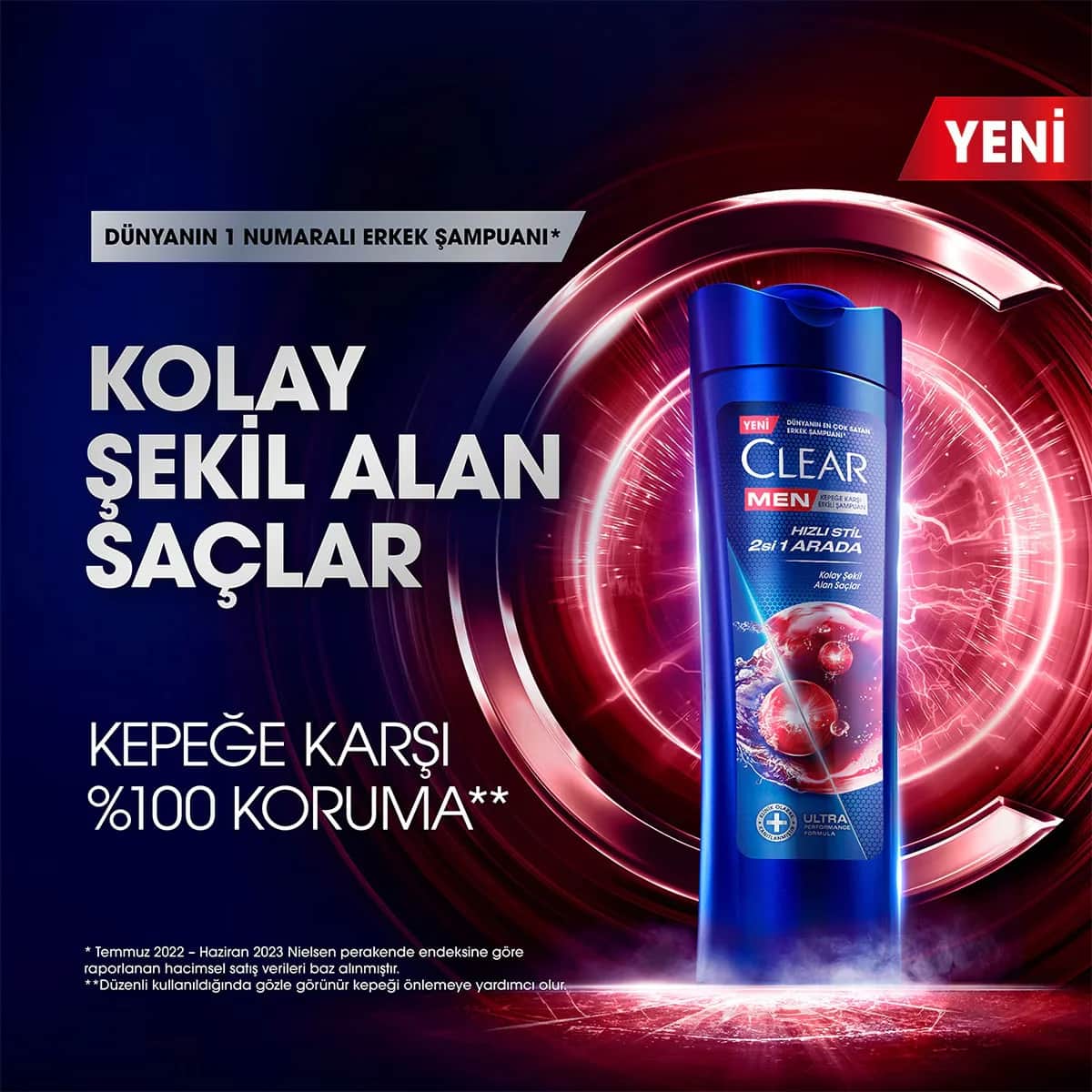 Шампунь против перхоти Clear Men 2 в 1 для легкой укладки 350 мл