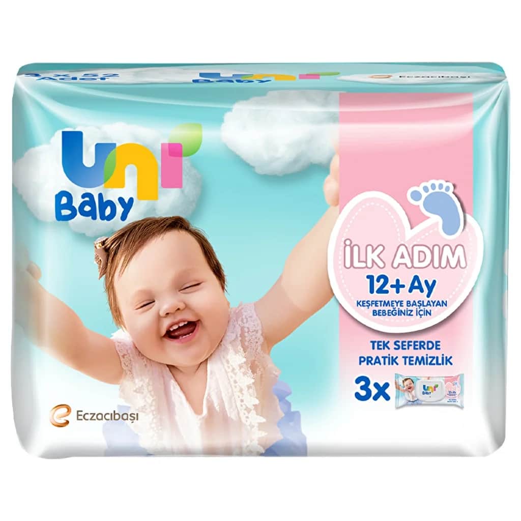 Uni Baby Erste Schritte Feuchttücher 3er-Pack