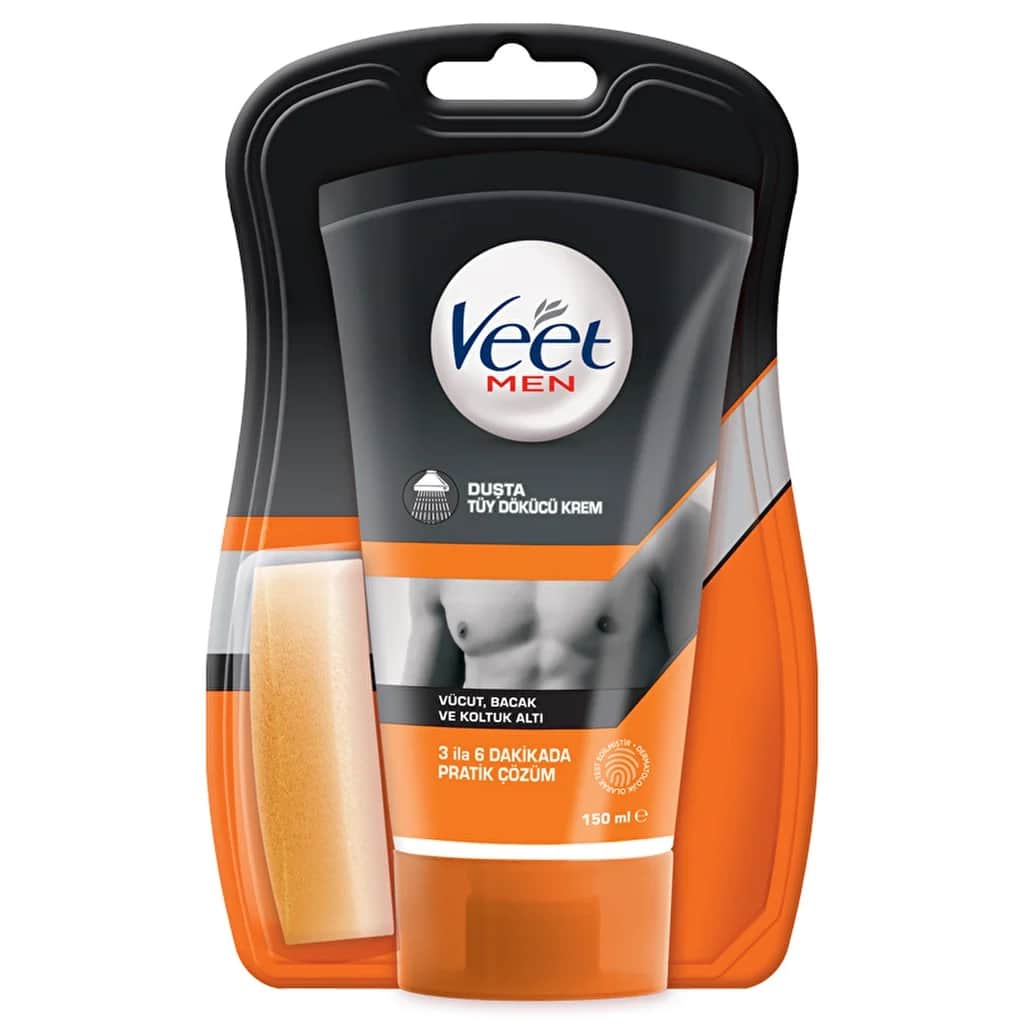 Veet Men Dusch-Haarentfernungscreme - Glatte Haut, 150 ml