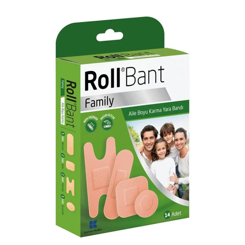 Rollbant Family Size Mixed Band-aids 14 pcs