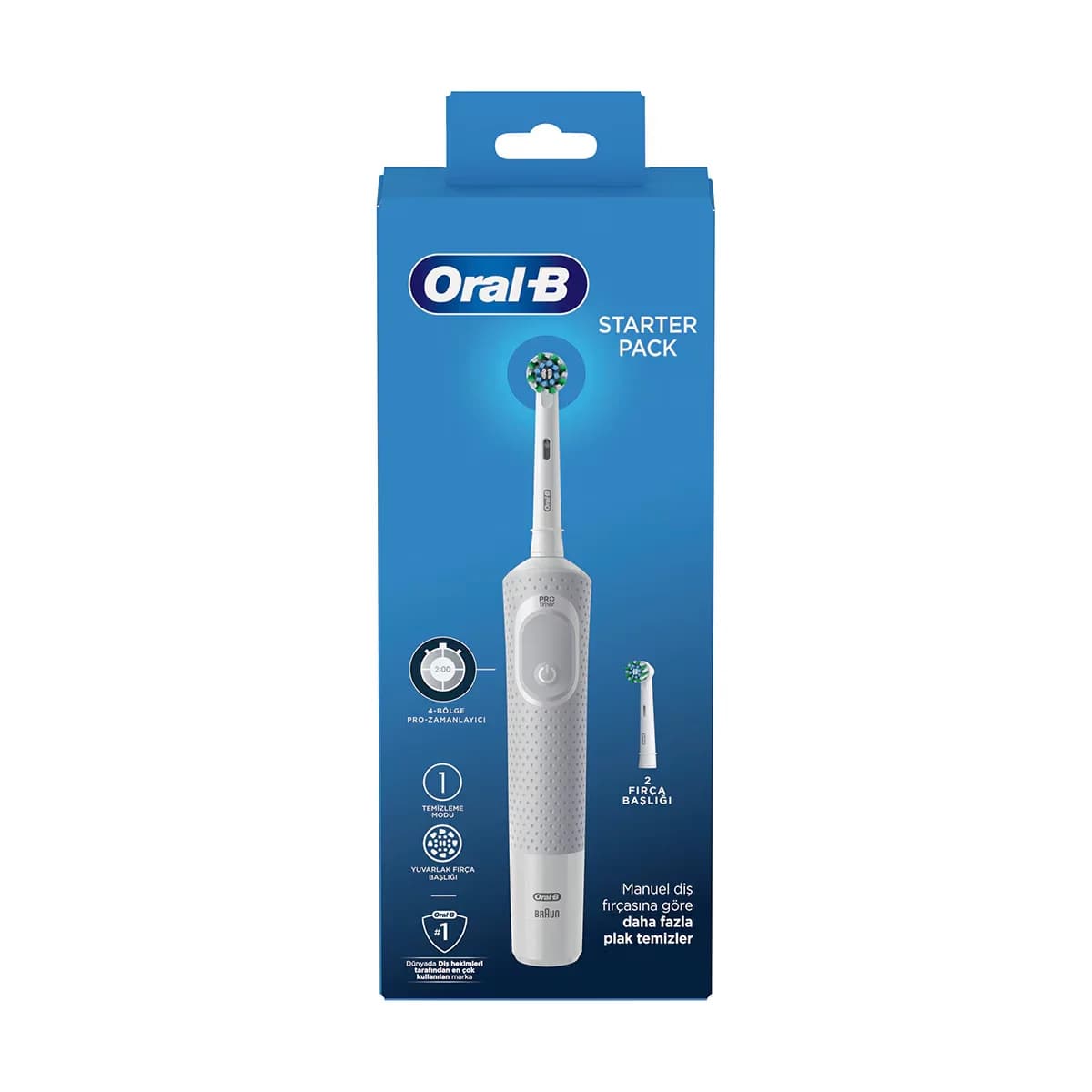 Oral-b D100 gray Rechargeable Toothbrush + Spare Head