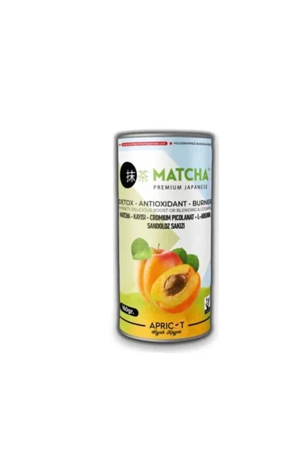 Matcha Premium Japanese شاي ماتشا الياباني الفاخر، مضاد للأكسدة ومزيل للسموم، بنكهة المشمش، إل-كارنيتين، 160 جم