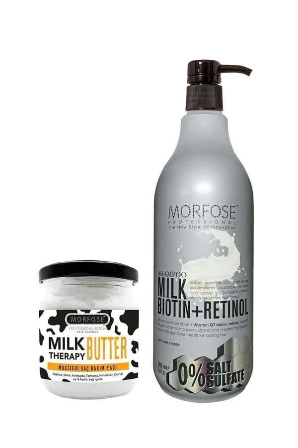 Morfose sulfatfreies Milch-Biotin- und Retinol-Shampoo 1000ml