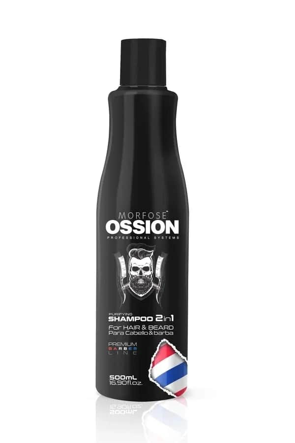Ossion 2in1 Reinigendes Shampoo für Haar und Bart 500ml