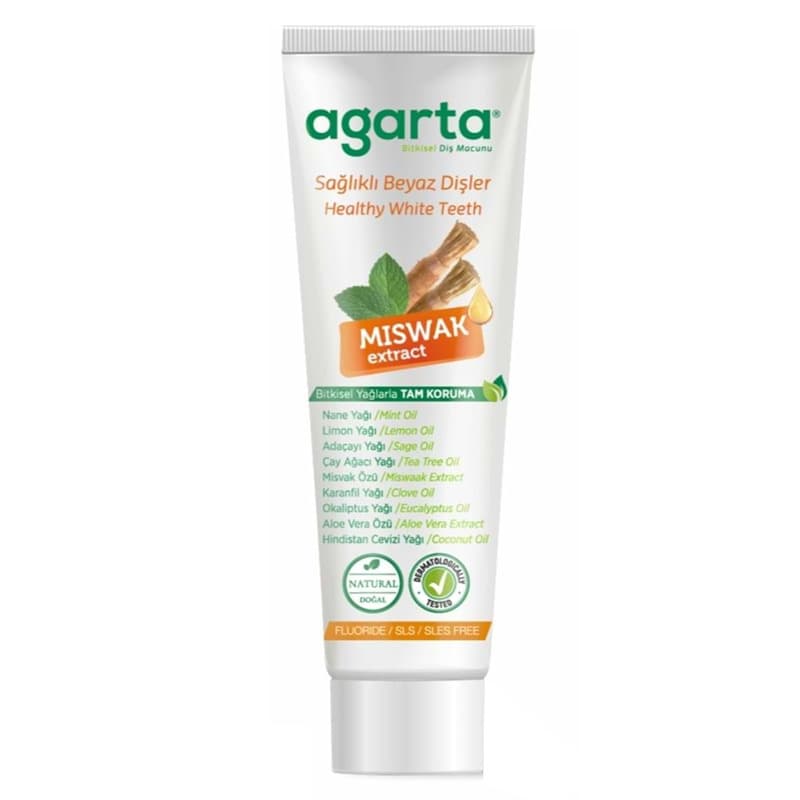 Agarta Natural Miswak Extract Fluoride-free Whitening Toothpaste 100 ml