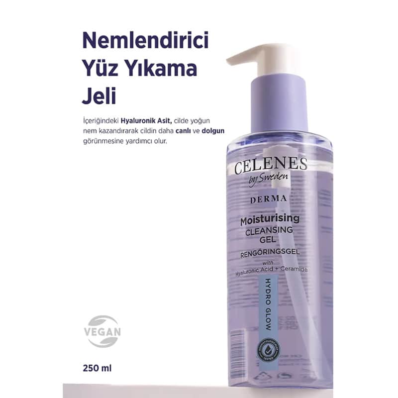 Celenes Hydrating Face Wash Gel with Hyaluronic Acid 250ml