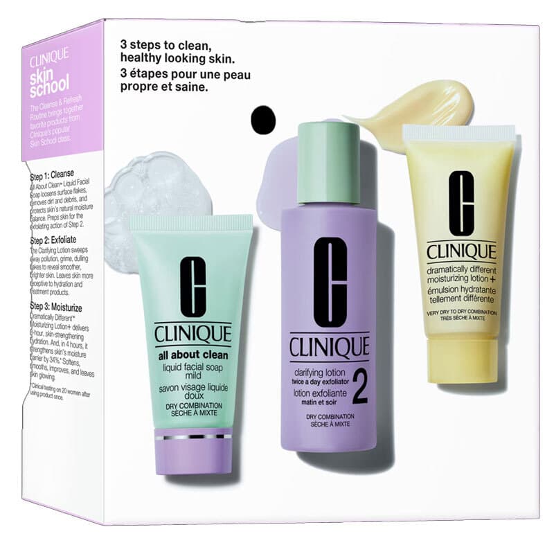 Clinique 3-Step Skincare Set for Dry Combination Skin - Type 2