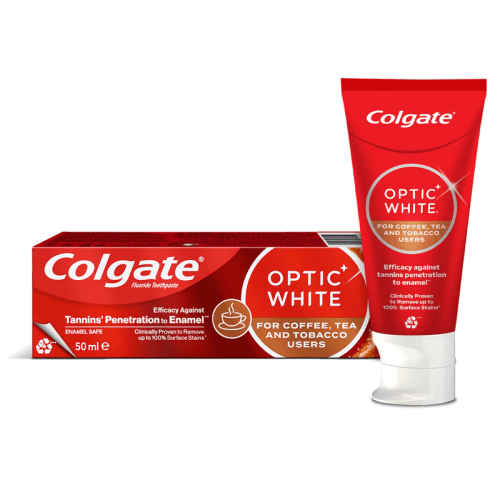 Colgate Optic White Toothpaste for Coffee, Tea & Tobacco 50ml